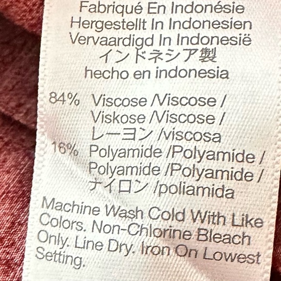 MADEWELL ~ Women’s Floral Burgundy and Lavender Long Sleeve Crop Top size XS - Picture 6 of 9